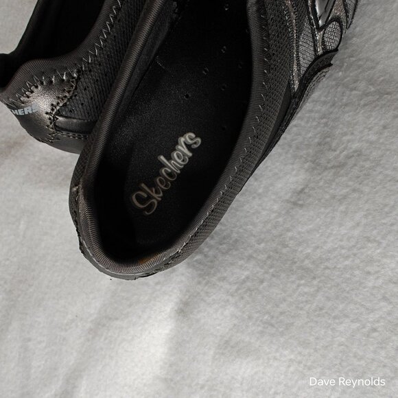 Skechers Womens Casual Slip-On Sneakers‎ Black/Grey Size 6.5 US Sassies Heirloom - Picture 7 of 8